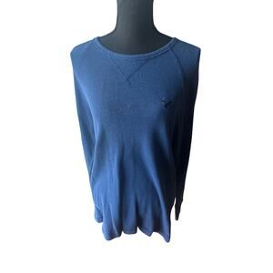 American Eagle Blue Waffle Knit Thermal Shirt Men’s L